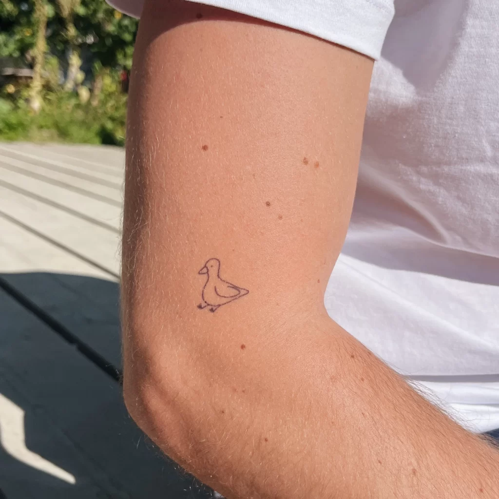 Simple Duck Tattoo