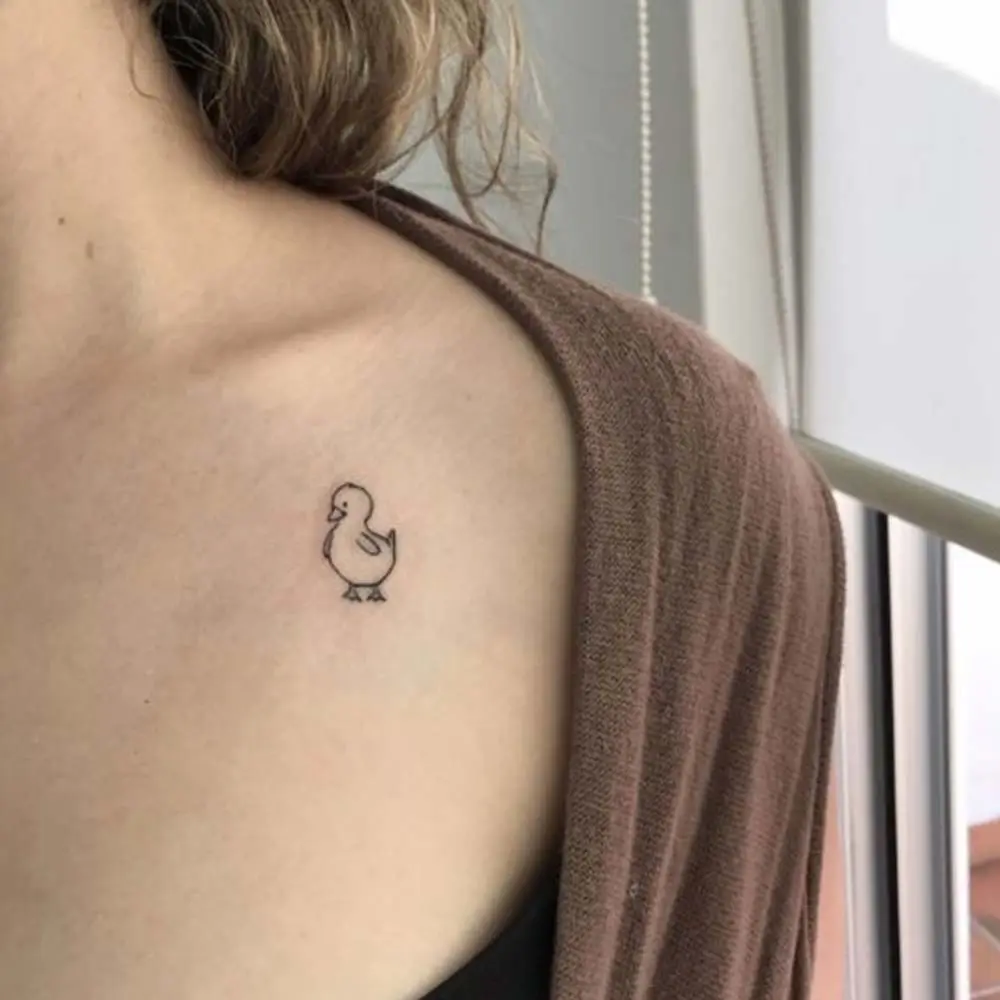 Simple Duck Tattoo