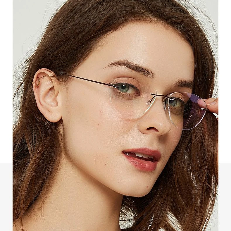 rimless glasses